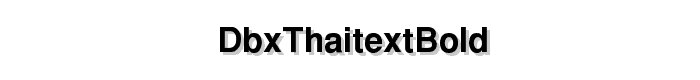 DBX ThaiText Bold font